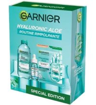 Garnier Hyaluronic Aloe Cofanetto con Acqua Micellare, Siero e Maschera in Tessuto - Set Routine Rimpolpante