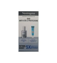 Neutrogena Promo Duo Anti-Età e Protezione Retinol Boost + Siero Notte Intenso 30ml + Neutrogena Hydro Boost Fluido Idratante SPF50 15ml