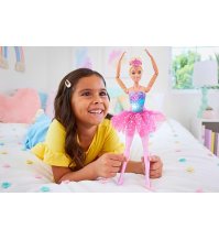 Barbie Dreamtopia Luci Scintillanti - Bambola Ballerina Magica dai Capelli Biondi, con Coroncina e Tutù Rosa, Giocattolo per Bambini 3+ Anni,
