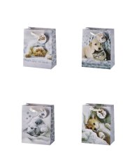 BORSA IN CARTA DECORO CUCCIOLI - DECORI ASSORTITI
