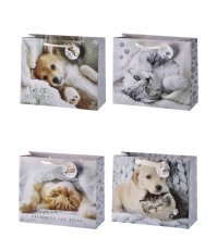 BORSA IN CARTA DECORO CUCCIOLI - DECORI ASSORTITI
