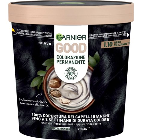 Garnier Good Colore Permanente Senza Ammoniaca 1.10 Nero Mezzanotte - Formula Vegana