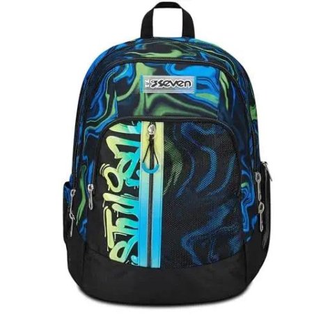 Zaino Seven Scuola Advanced, Nero Blu - Zaino per ragazzi