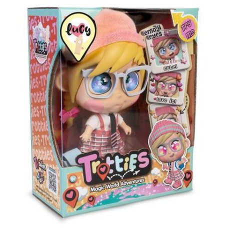 Trotties - Lucy, bambola Trottie da Londra, bambole della serie di cartoni animati, con accessori: uno zaino e una mappa, + 3 anni, Famosa     __ +1 COUPON __