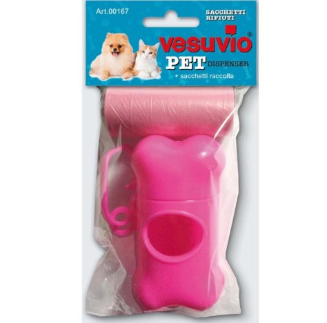 DISPENSER + SACCHETTI PET VESUVIO - COLORI ASSORTITI