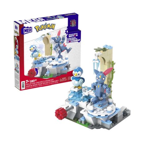 Pokemon Piplup E Sneasel - Divertimento Set di Costruzioni Pokémon - Adventure Builder (Divertimento Sulla Neve) 