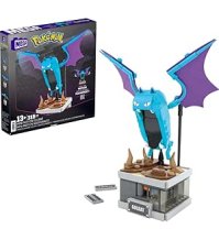 Pokemon - MEGA Pokémon - Golbat Mini Motion, personaggio meccanizzato da costruire con 318 pezzi e sistema Mattoncino per il movimento delle ali, set da collezione, giocattolo per bambini