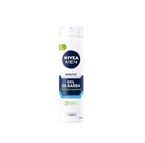 Nivea Men Sensitive Gel Da Barba Per Una Rasatura Delicata Della Pelle Sensibile 200 ml