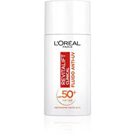  Fluido Anti-UV Revitalift Clinical, SPF 50+, Protezione Molto Alta, Con Vitamina C Antiossidante, 50 ml