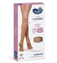 Sauber gambaletto open toe 70 denari maglia liscia nero taglia 2