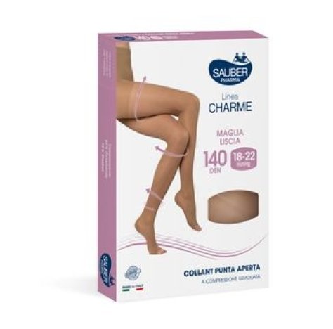 Sauber gambaletto open toe 140 denari maglia liscia neutro beige taglia 3