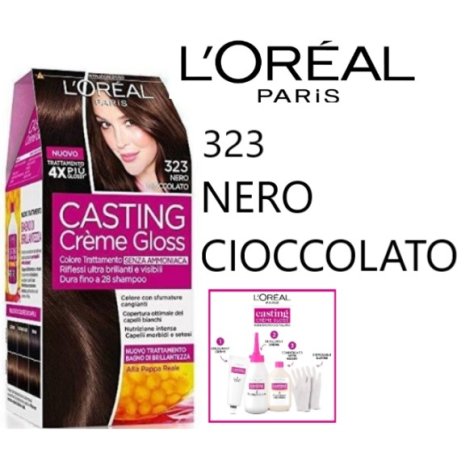 L'OREAL PARIS CRÈME GLOSS - 323 Nero Cioccolato 