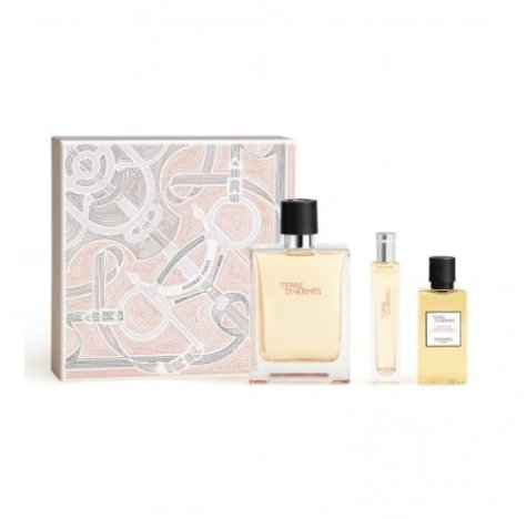  HERMES - Cofanetto Terre D'Hermès - Eau de Toilette 100 ml + EdT 15 ml + Shower Gel 40 ml