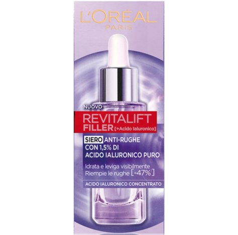 L'OREAL ITALIA SpA Siero viso revitalift filler azione rimpolpante anti-rughe , Altamente Concentrato con Acido Ialuronico al 1,5% 30Ml