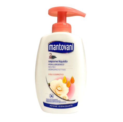 Mantovani Sapone Liquido Neutro 3 Oli Cosmetici 300 ml