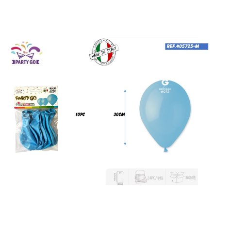 PALLONCINI MACARON BLU - 10 PEZZI PALLONCINI MACARON BLU - 10 PEZZI