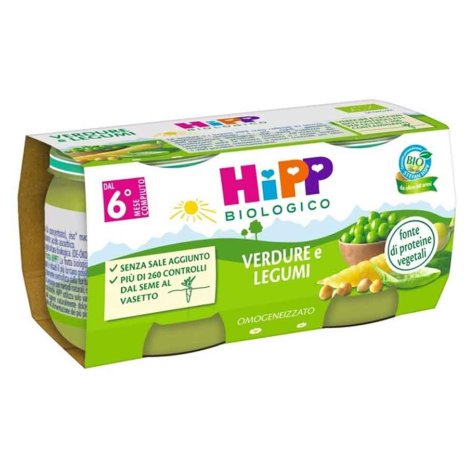 HIPP BIO OMOG VERD/LEGUMI2X80G