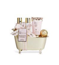 Idc Institute Scented Confezione Vasca Oro/Rosa Shower Gel 100ml + Body Lotion 100ml + Crema Mani 80ml + Bomba 30g