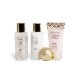 Idc Institute Scented Confezione Vasca Oro/Rosa Shower Gel 100ml + Body Lotion 100ml + Crema Mani 80ml + Bomba 30g