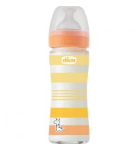 CHICCO - Benessere - Biberon In Vetro A Flusso Lento 240 Ml - Orange Boy