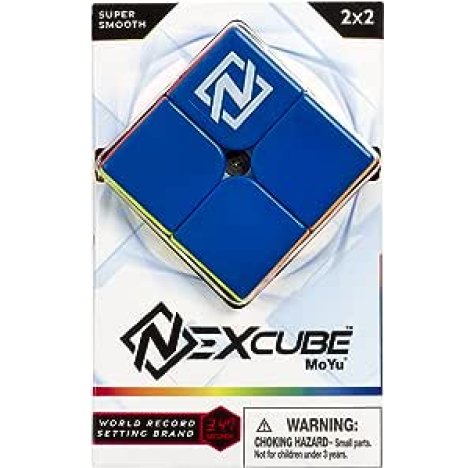 GOLIATH Nexcube 2x2 Classic, Cubo per Speedcuber, Massima Velocità, Senza adesivi con Riposizionamento Preciso e doppio sistema di regolazione - Multicolore