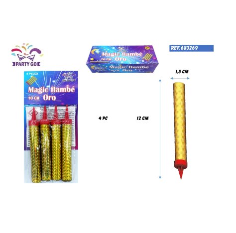 CANDELINA SCINTILLANTE MAGIC - 4 PEZZI CANDELINA SCINTILLANTE MAGIC - 4 PEZZI