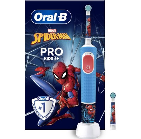 Oralb Spiderman Spazzolino Elettrico + 1 testina di ricambio 