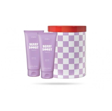 Pupa Happy Box Kit Berry Boost Gel Doccia 200ml + Latte Corpo 200ml