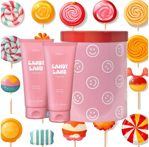 Pupa Happy Box Kit Candy Land Gel Doccia 200ml+ Latte Corpo 200ml