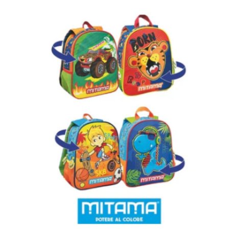 Zaino Asilo Mitama spinny boy 4 Colorazioni Assortite 