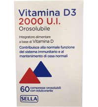 SELLA Srl Vitamina D3 60 compresse orosolubili