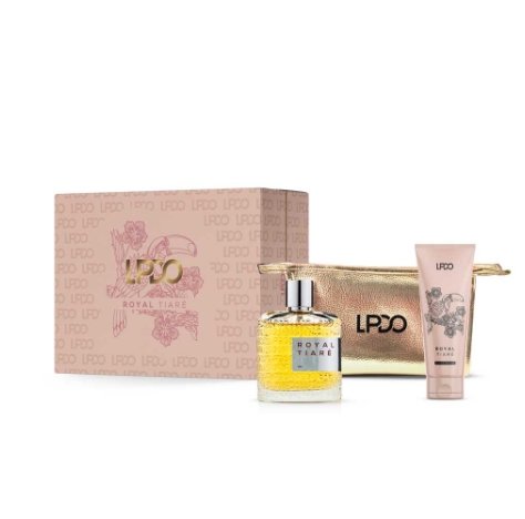 LPDO Royal Tiaré Cofanetto Regalo  Eau de parfum Intense 100ml - Body Wash 100ml - Pochette LPDO