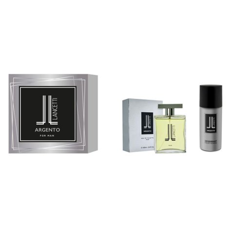 LANCETTI COFANETTO ARGENTO FOR MAN  Eau De Toilette Spray da 100 ML + Deoodorante Spray da 120 ML