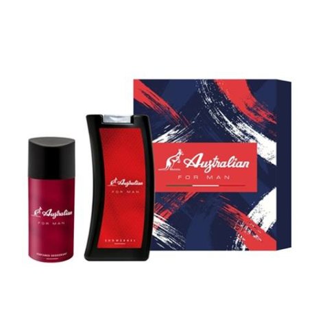 Australian Deodorante +shower Gel Rosso Uomo