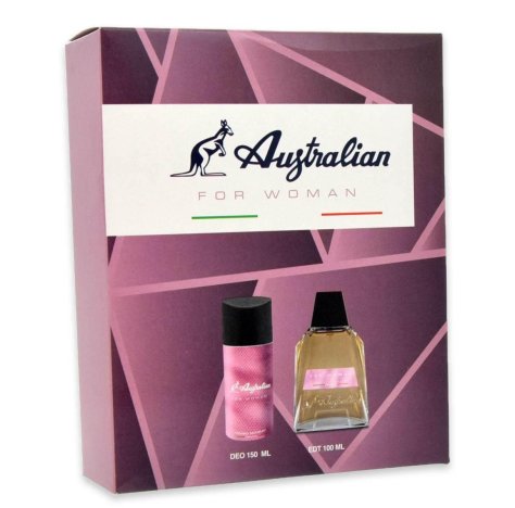 Australian rosa edt 100 ml + deo 150 ml for woman