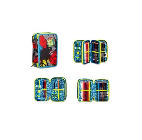 Astuccio Scuola Completo Seven 3 Zip Sj Gang Glitzled Boy    __ +1 COUPON __