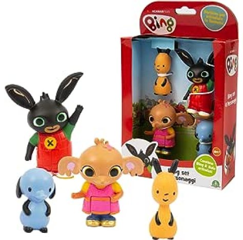 Bing  4 Personaggi Principali Della Serie Tv Bing In Versione Articolata Da 5 A 10 Cm, Per Bambini A Partire Dai 3 Anni; Bng49000; Giochipreziosi