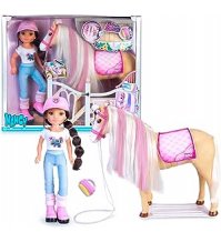 Nancy - Una giornata con il suo cavallo, bambola articolata e cavallo,spazzola - spugna che fa apparire meches sulla criniera, Famosa (NAC49000)   +1coupon