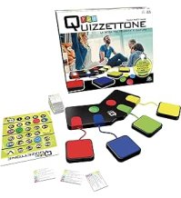 GIOCHI PREZIOSI Quizzettone, Gioco da Tavolo Interattivo con Console LED, Carte Multilivello e Token Colorati
