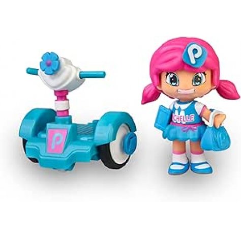 Pinypon - PINY Dareway con personaggio di Michelle con il suo dareway blu, con accessori, Famosa, (PNP01100)   __+1coupon__