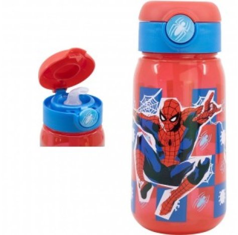 spiderman borraccia automatica con cannuccia 510ml