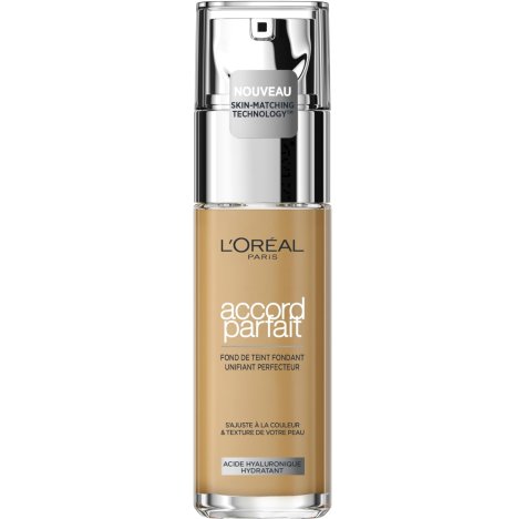 L'Oréal Paris Fondotinta Liquido, Formula con Acido Ialuronico, Accord Parfait, 30 ml, 4N Beige 