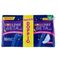LINES SETA Assorbenti Ultra con Ali, Confezione da 16 Pezzi