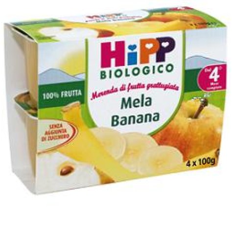 HIPP ITALIA Srl Hipp bio frutta grattugiata mela e banana 4x100g 