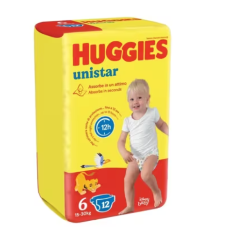 HUGGIES - UNISTAR TAGLIA 6 15/30 KG