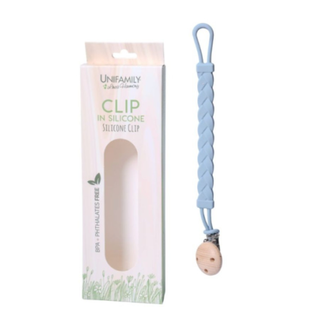 UNIFAMILY - CLIP SILICONE TRECCINA SKY