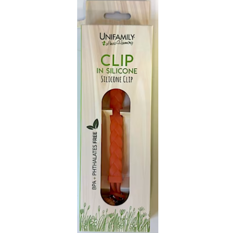 UNIFAMILY - CLIP IN SILICONE TRECCINA ARANCIONE