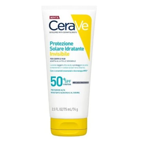 CERAVE - PROTEZIONE SOLARE IDRATANTE PER VISO E CORPO CREMA INVISIBLE SPF50+