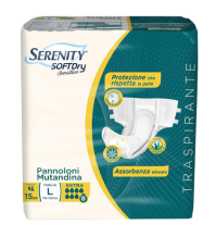 Serenity mutandina soft dry extra taglia L 15 pezzi
