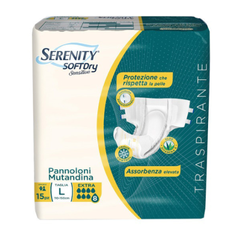 Serenity mutandina soft dry extra taglia L 15 pezzi